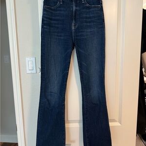 MOTHER Blue Flare Wide Leg Jeans